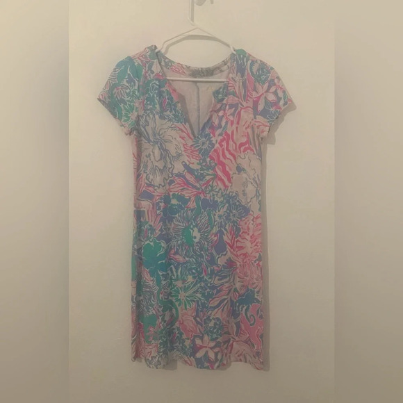 Lilly Pulitzer Sophiletta Dress Small Viva La Lilly Colorful Beachy Tropical Sm - Picture 1 of 8